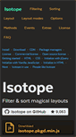 Mobile Screenshot of isotope.metafizzy.co